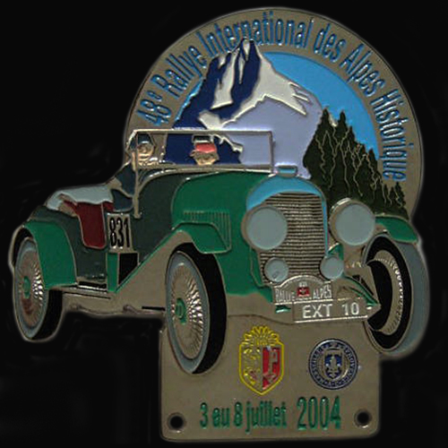 International Historic Rally des Alpes car badge